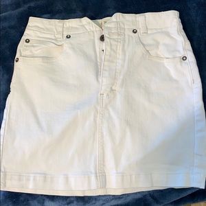White jean skirt worn once